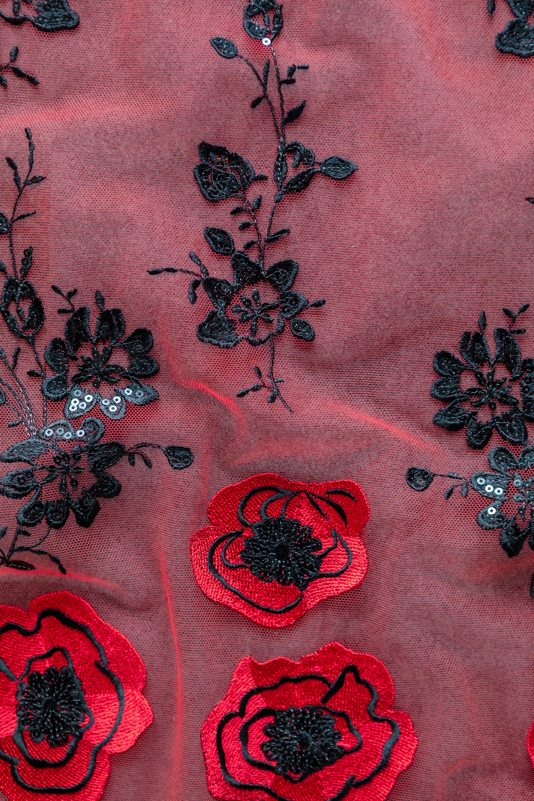 WD11-90S,red-black,tulle red